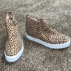 Animal print wedge shoes